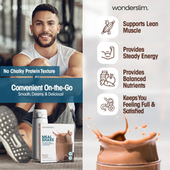 WonderSlim batido cremoso en vaso que muestra textura suave y apetecible