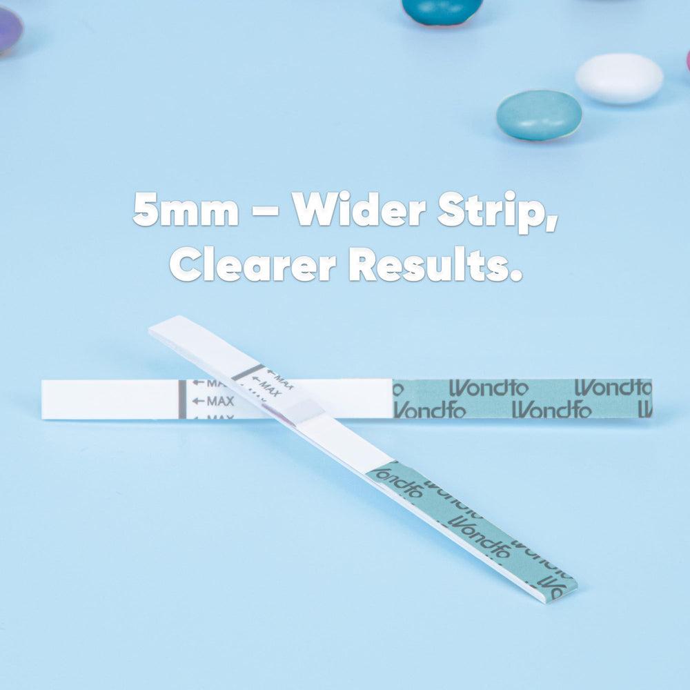 Wondfo carta de colores junto a tira para comparar niveles de LH fácilmente