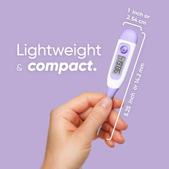 Wondfo comparación de tamaño en mano que muestra portabilidad