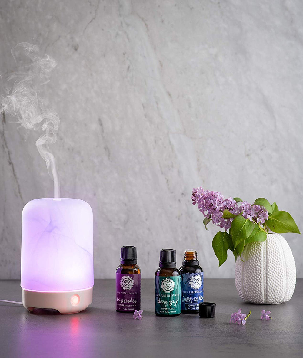 Woolzies aceite de lavanda en difusor doméstico creando ambiente aromático