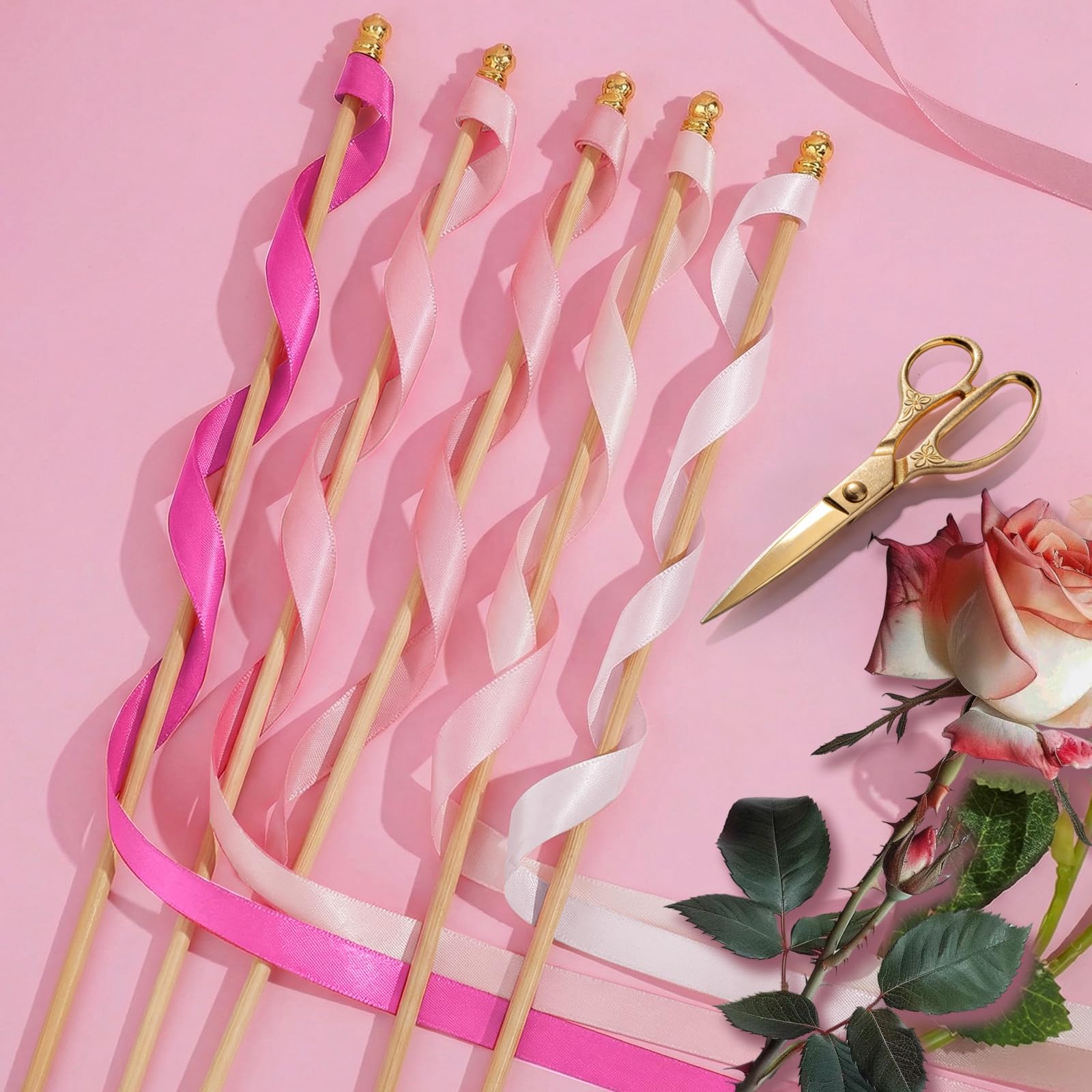 woric diadema con cinta rosa hecha a mano, ideal para accesorios de cabello