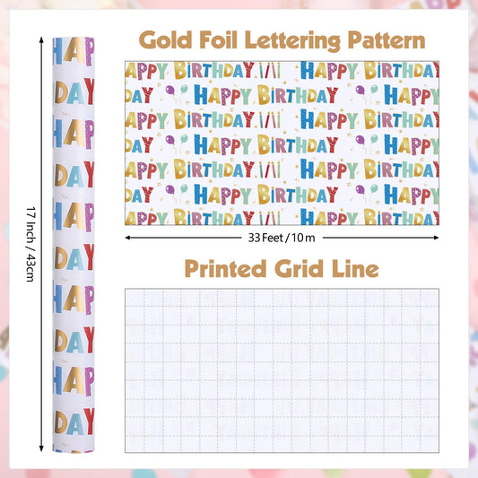 woric primer plano de letras foil 'Happy Birthday' que añade brillo festivo