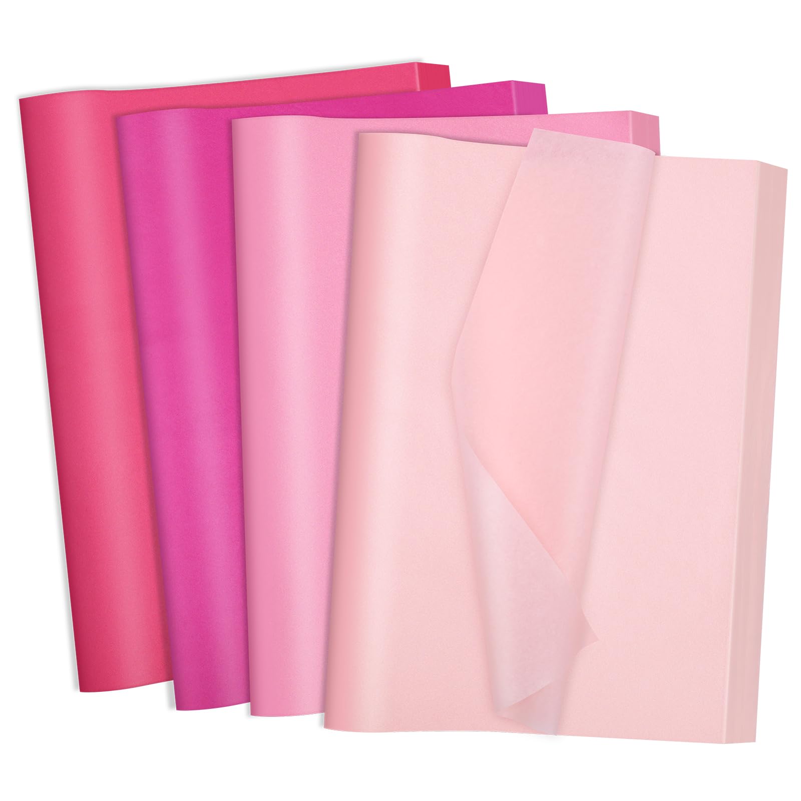 woric frontal del paquete con 160 hojas rosa que facilita embalaje elegante
