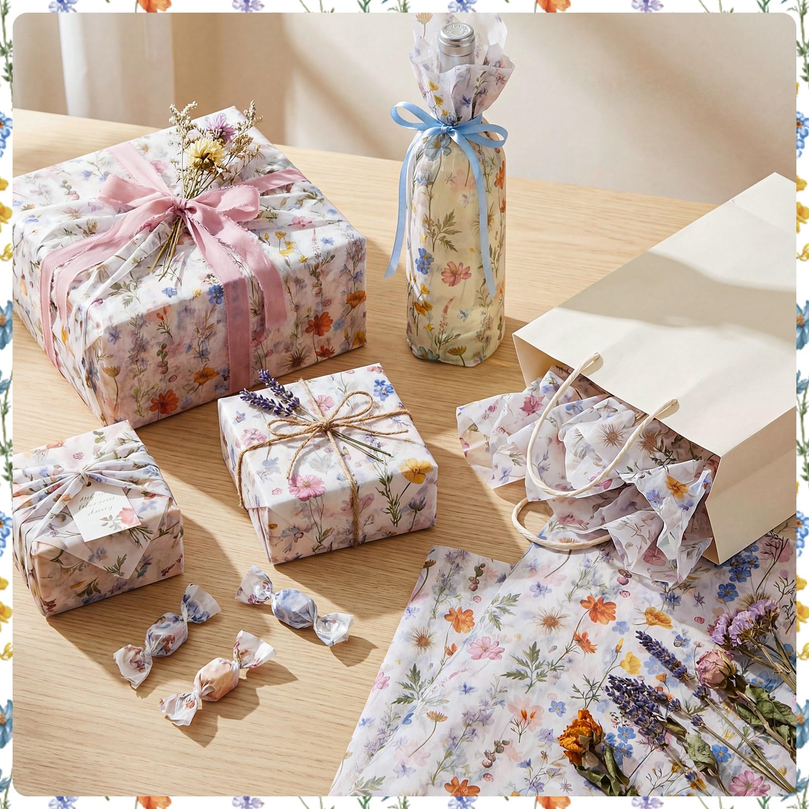 woric papel seda como relleno en bolsa de regalo mejora la presentación