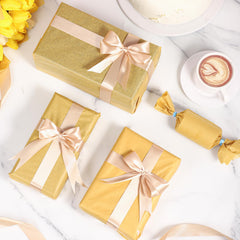 woric papel seda dorado en bolsa de regalo, realza la presentación