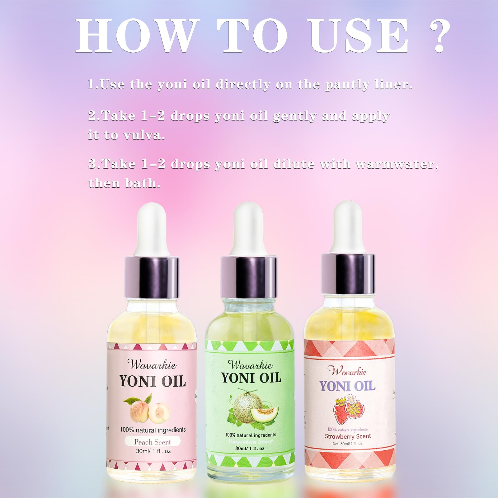 Wovarkie etiqueta con ingredientes naturales y lectura clara