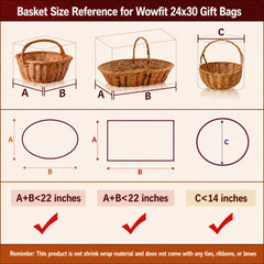 Wowfit cesta envuelta y lista para regalo con acabado transparente elegante