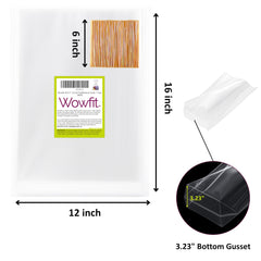 Wowfit brida dorada de 6 pulgadas cerrando bolsa, cierre rápido y decorativo