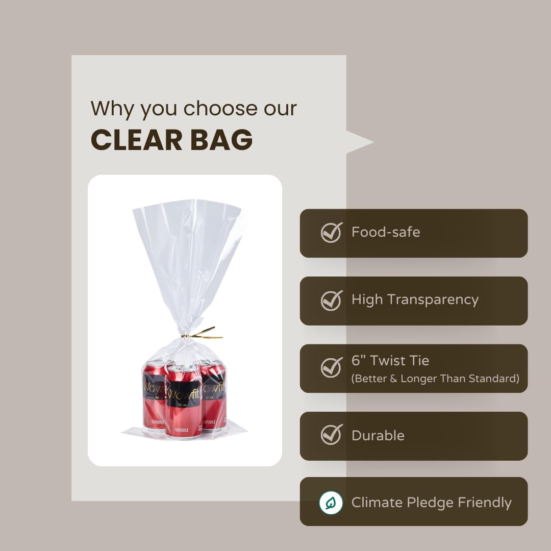 Wowfit bolsa abierta con galletas y cintas, ideal para regalos gourmet