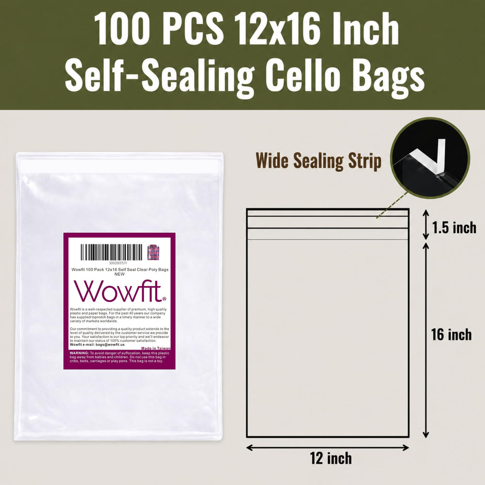 Wowfit primer plano del material OPP transparente y resistente