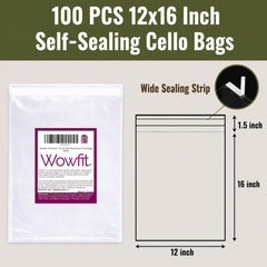 Wowfit primer plano del material OPP transparente y resistente