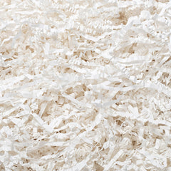 Wowxyz empaque frontal del papel rizado blanco mostrando cantidad y uso