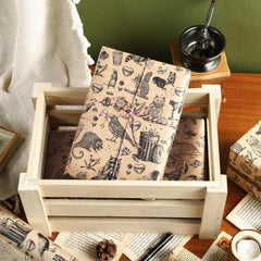 WRAPAHOLIC escena de fiesta mostrando el papel usado en una mesa decorativa