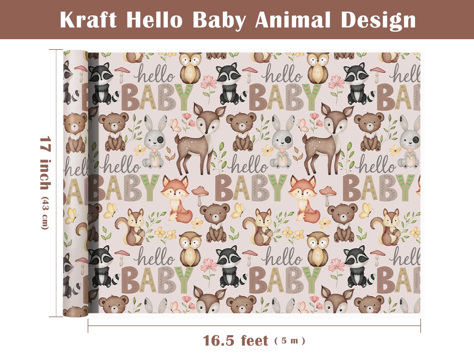 WRAPAHOLIC closeup de animales del bosque decorativos