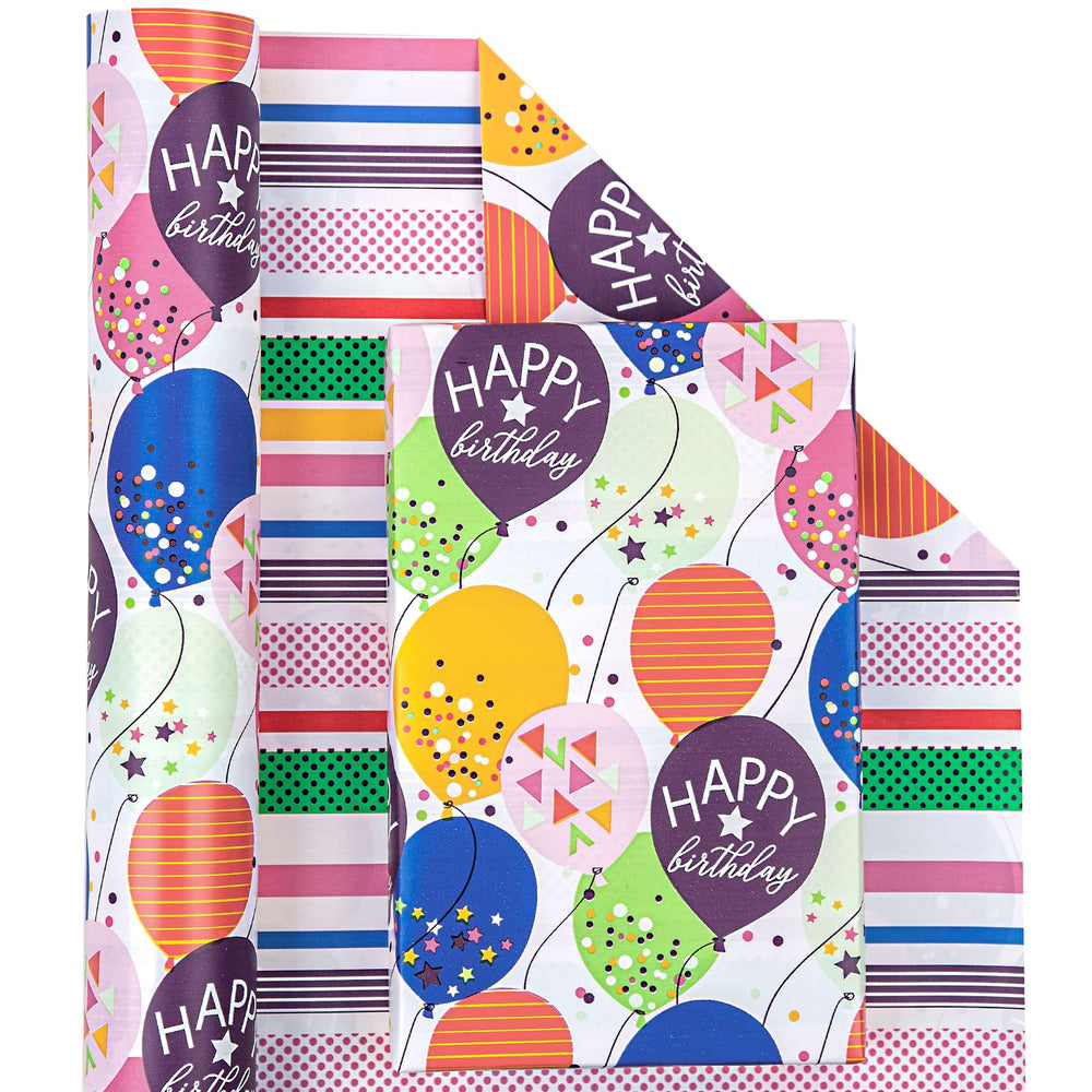 WRAPAHOLIC reverso mostrando rayas coloridas y otra cara festiva útil