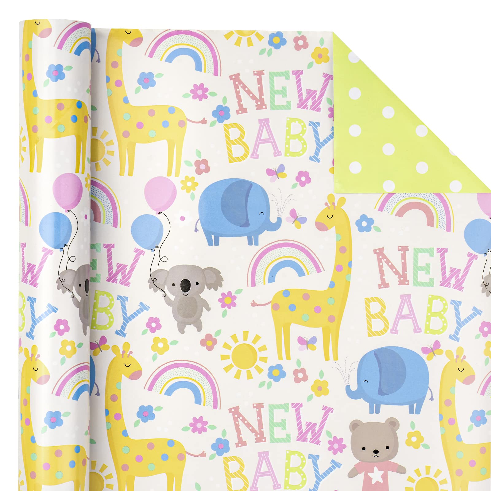 WRAPAHOLIC envolviendo caja de regalo de baby shower para una presentación cuidada