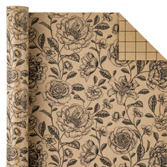 WRAPAHOLIC detalle del estampado floral negro vintage aporta elegancia