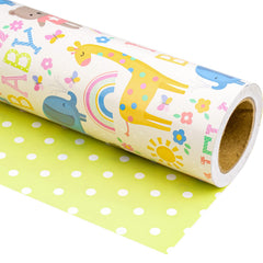 WRAPAHOLIC rollo frontal con diseño animales y New Baby que facilita presentaciones bonitas