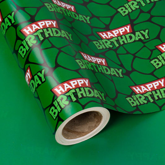 WRAPAHOLIC frente del empaque mostrando diseño tortuga y beneficio presentación festiva