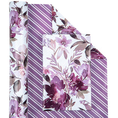 WRAPAHOLIC lado reverso con rayas moradas y blancas para combinar estilos