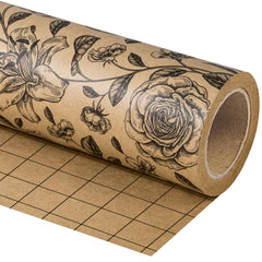 WRAPAHOLIC rollo frontal mostrando diseño floral y tamaño práctico