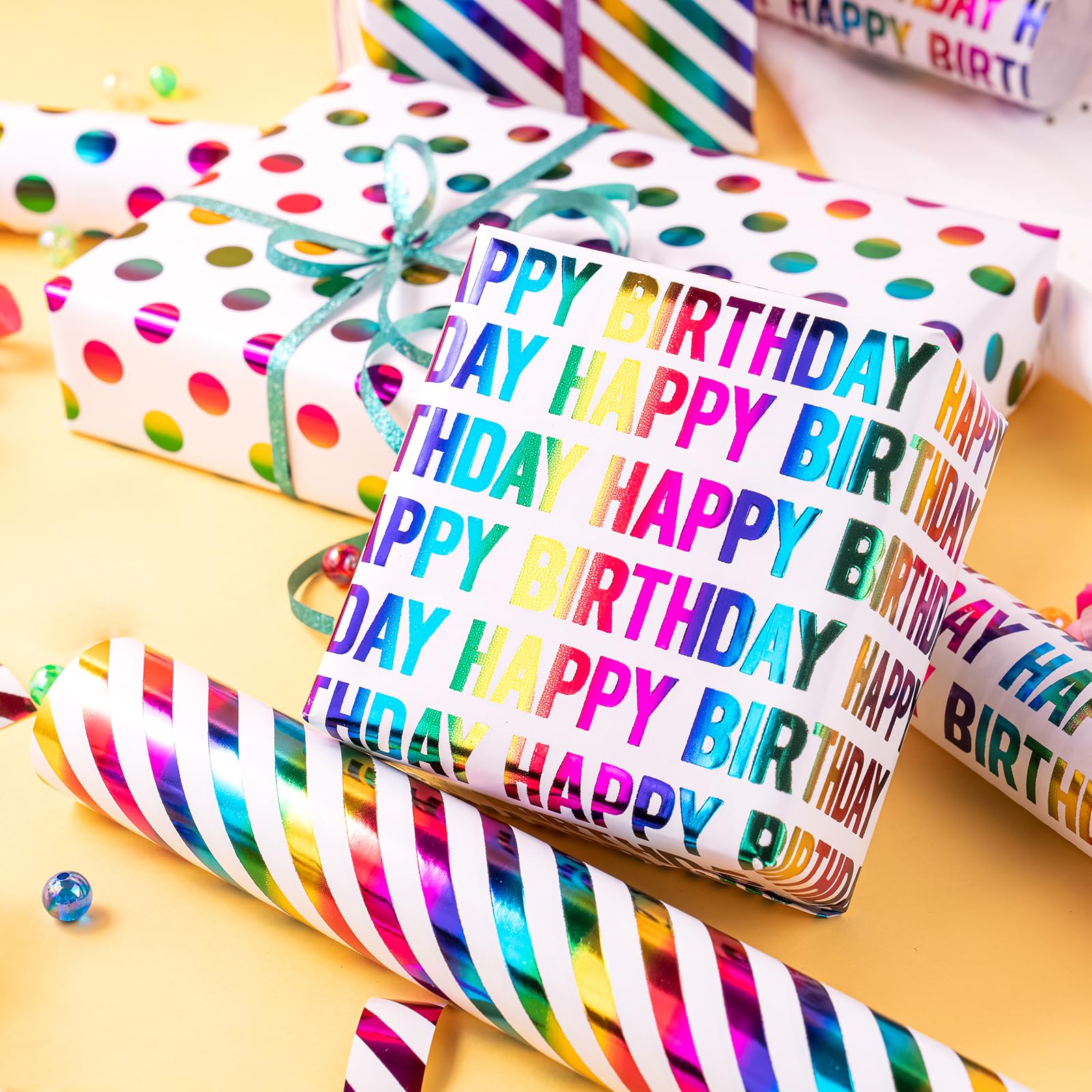 WRAPAHOLIC papel usado en decoración de mesa, ambiente festivo