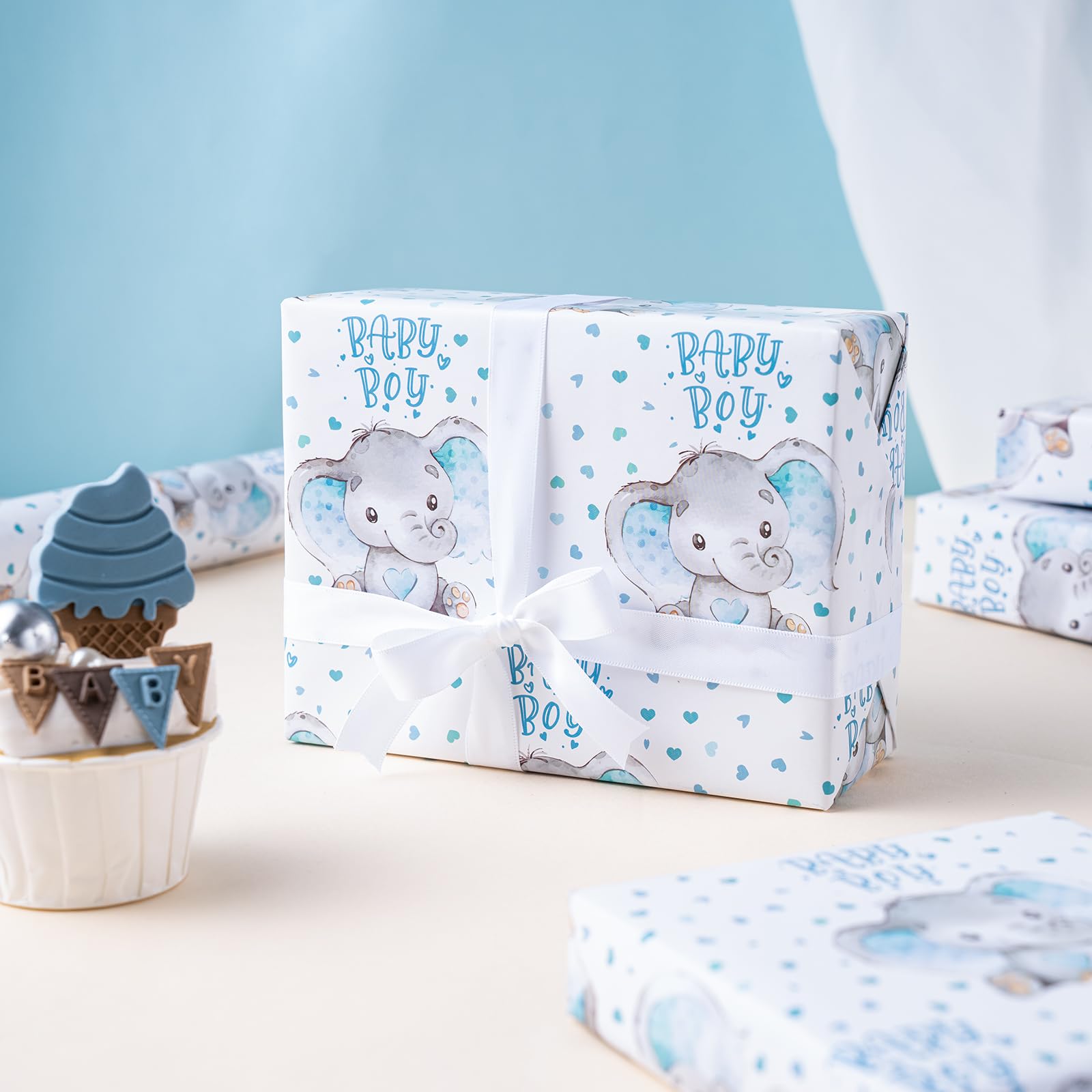 WRAPAHOLIC mesa de fiesta con rollo usado para decoración temática