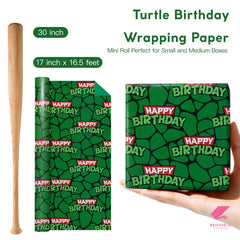 WRAPAHOLIC regalo envuelto con diseño tortuga que luce divertido y profesional