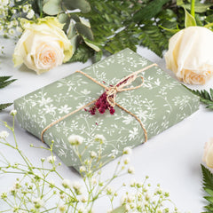 WRAPLULU caja envuelta con diseño floral para presentación elegante