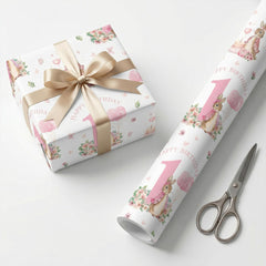 WRAPLULU mesa de regalos decorada con papel para aspecto coordinado en fiesta