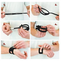 WristWidget etiqueta indicando fabricación en Hawái y materiales seguros