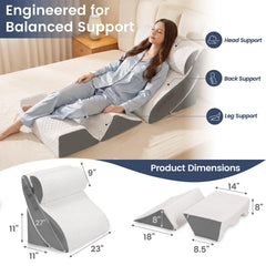 WSOFRLAC cuñas colocadas frontalmente mostrando inclinaciones ergonómicas para soporte