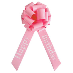 WSSCKSCR lazo rosa frontal mostrando diseño brillante y efecto festivo