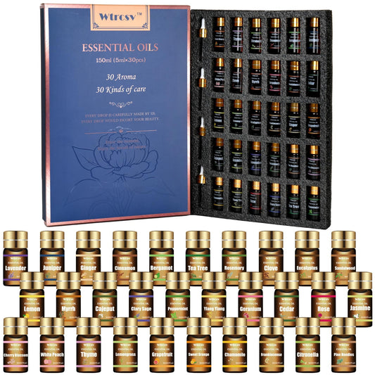 Wtrcsv caja exterior elegante que protege los 30 aceites esenciales y facilita el regalo