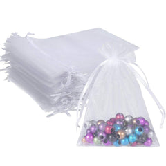 Wudygirl frente del paquete de 100 bolsas organza ofrece presentación profesional