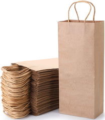 WUWEOT frente del pack de 50 bolsas kraft mostrando presentación profesional y capacidad