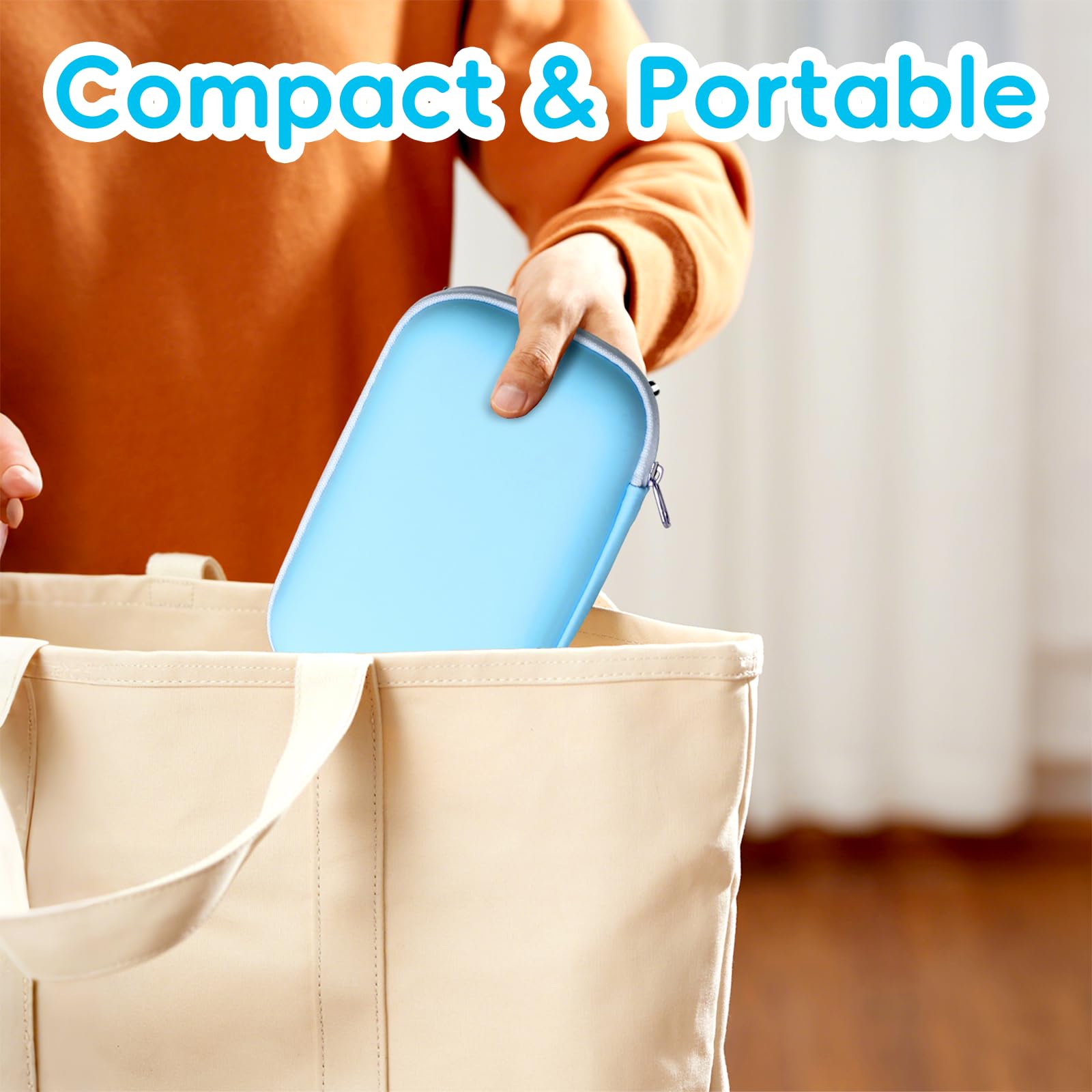 WXA kit junto a una mano para comparar tamaño y confirmar portabilidad