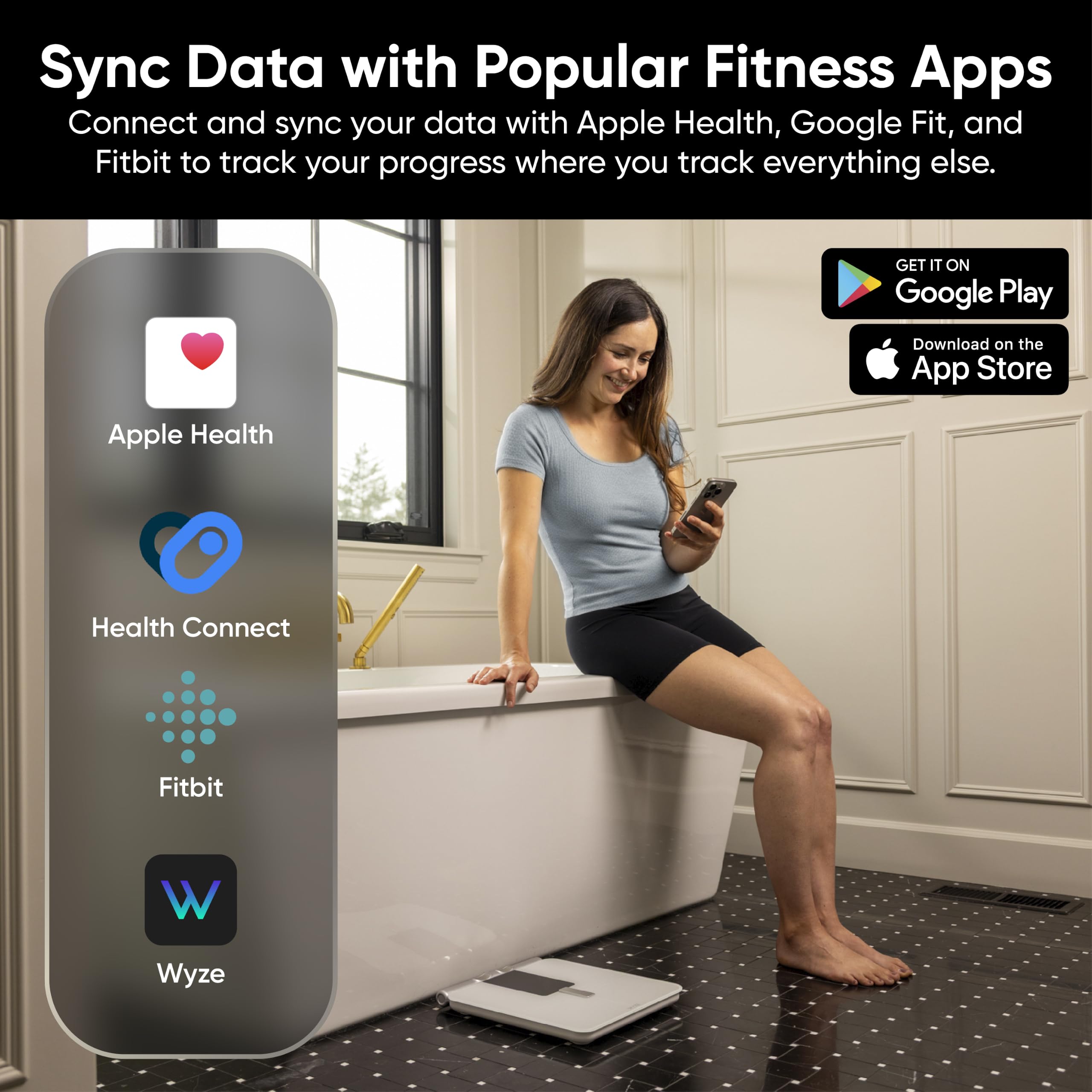 WYZE SCALE caja y contenido empacado listo para instalación rápida