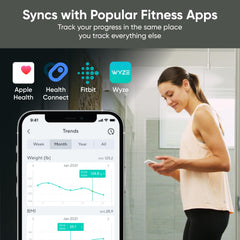WyzeCam etiqueta que muestra conexión Bluetooth y sincronización con apps
