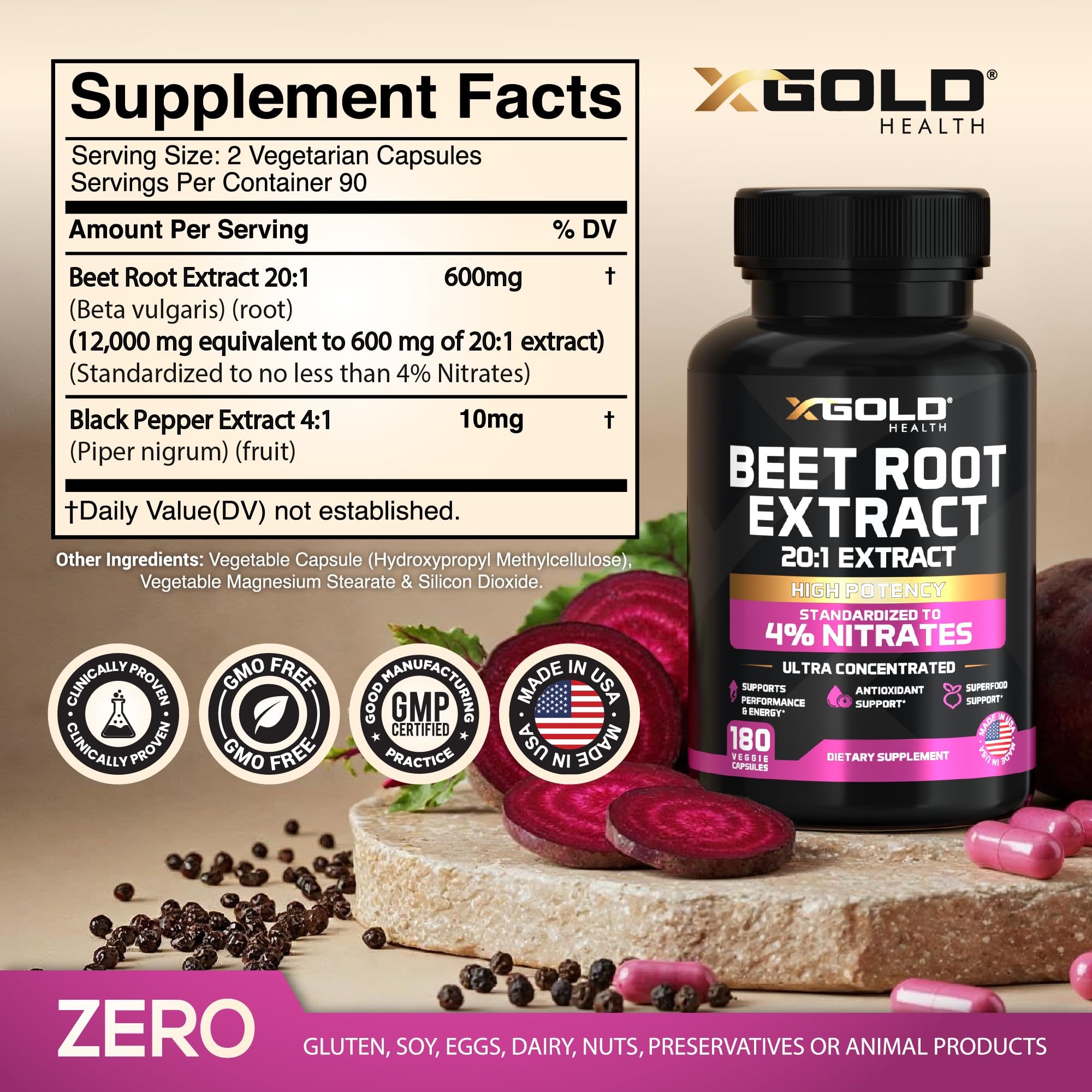 X Gold Health cápsulas detalle mostrando textura y fácil consumo