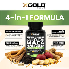 X Gold Health cápsulas en mano, dosificación práctica y portátil