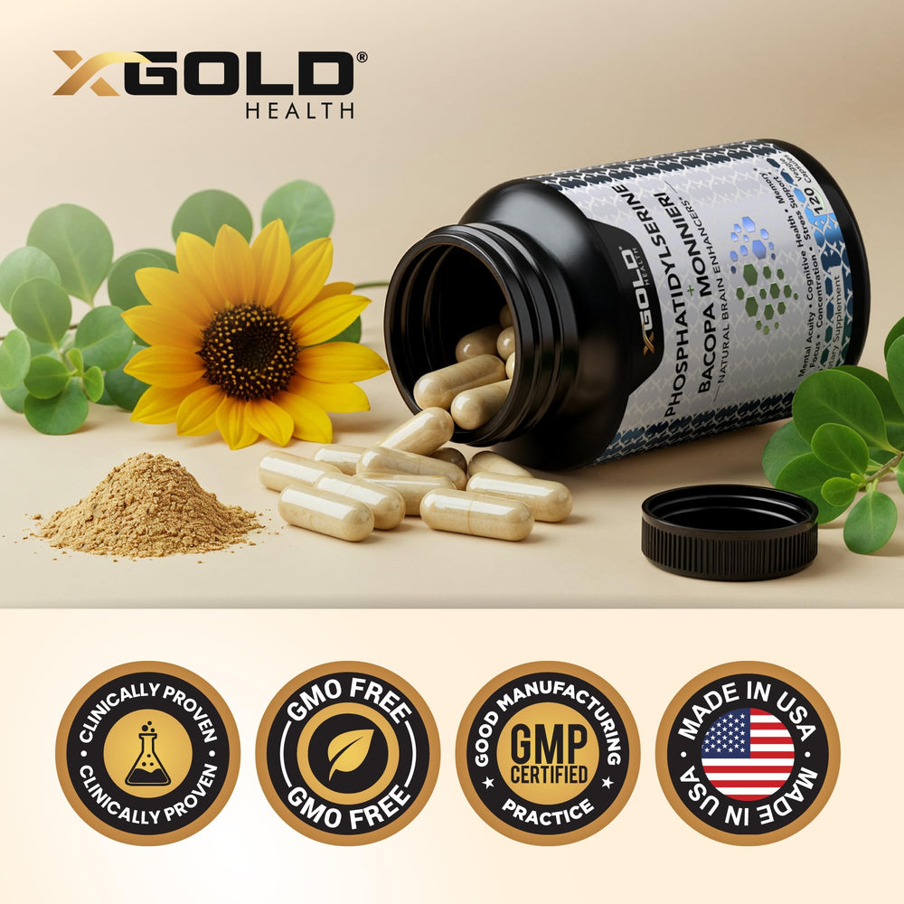 Cápsulas X Gold Health sobre mesa en escena lifestyle que sugiere rutina diaria