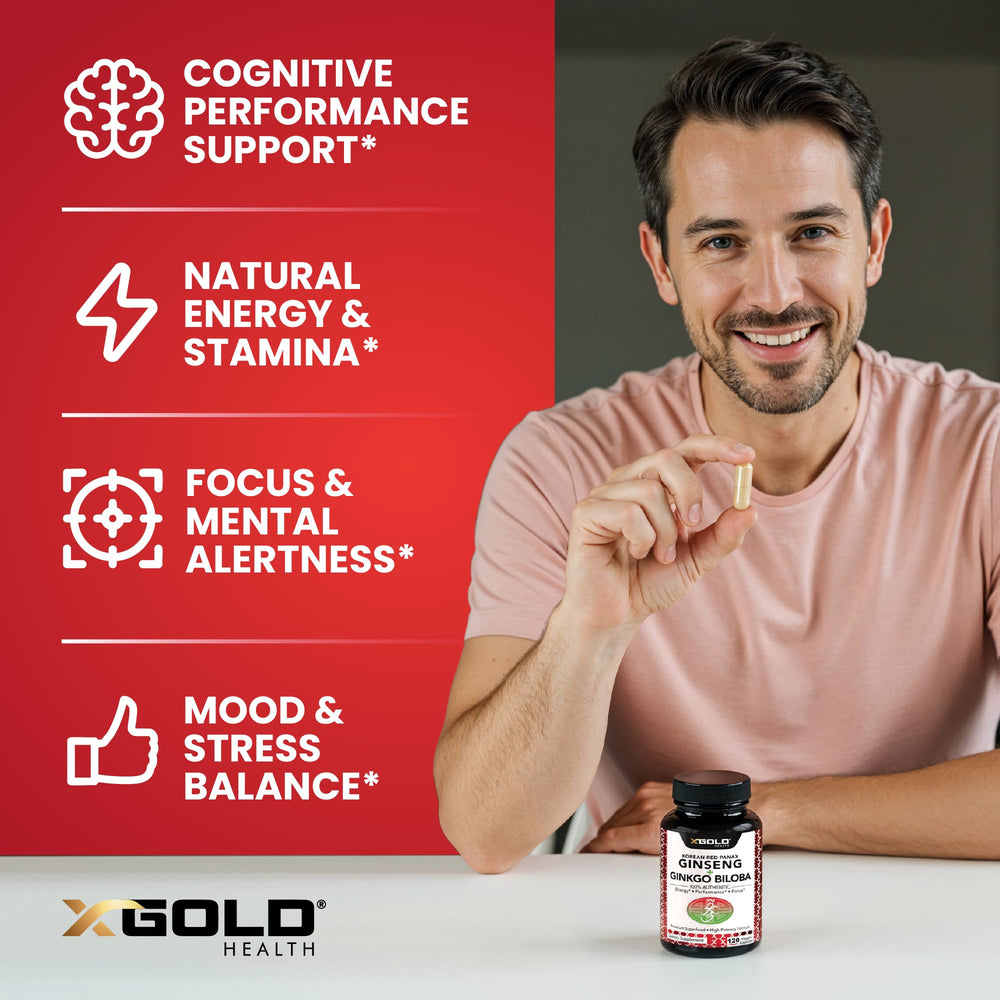 X Gold Health etiqueta legible con información de ingredientes y calidad