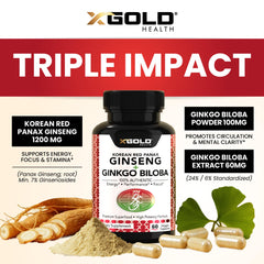 X Gold Health etiqueta con ingredientes estandarizados y calidad