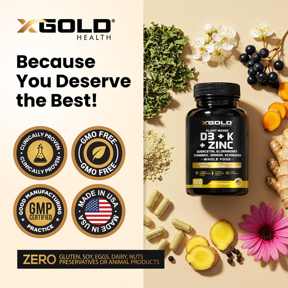 Etiqueta informativa de X Gold Health mostrando dosis y contenido claro para confianza