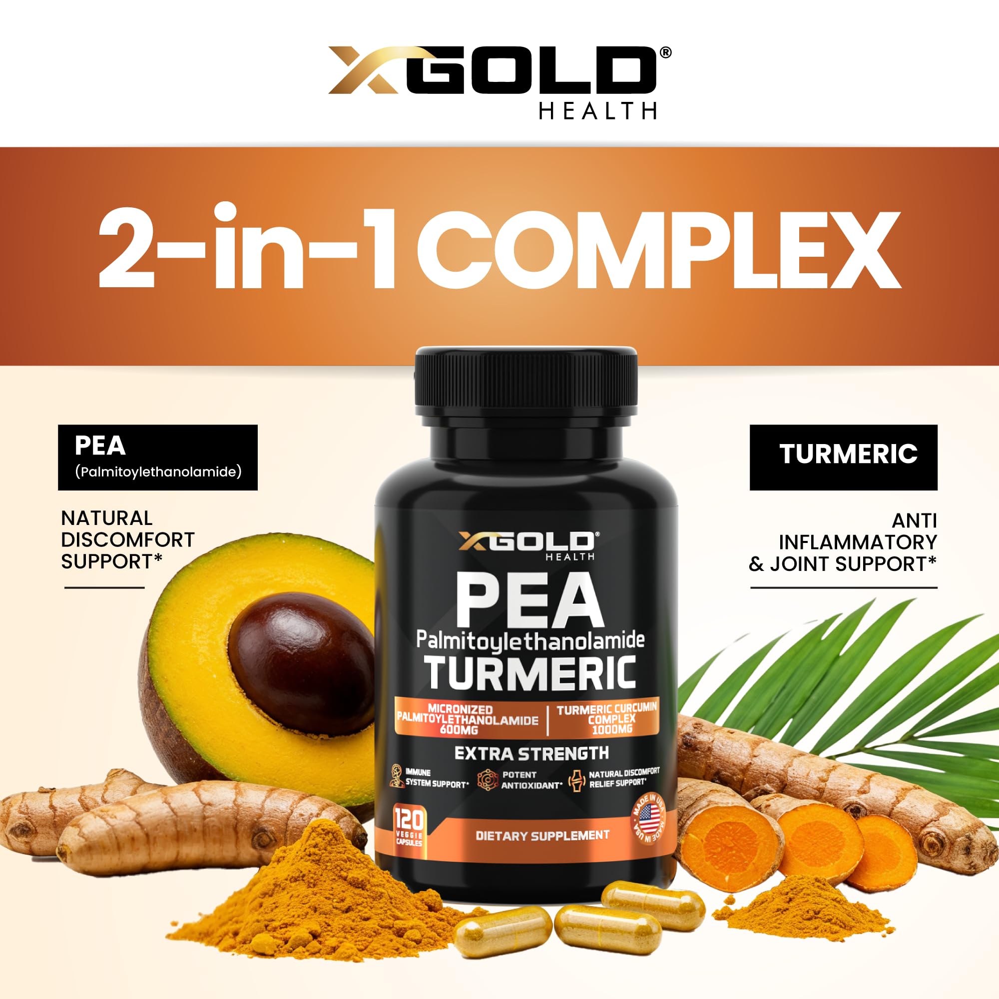 X Gold Health etiqueta nutricional destacada, transparencia de ingredientes