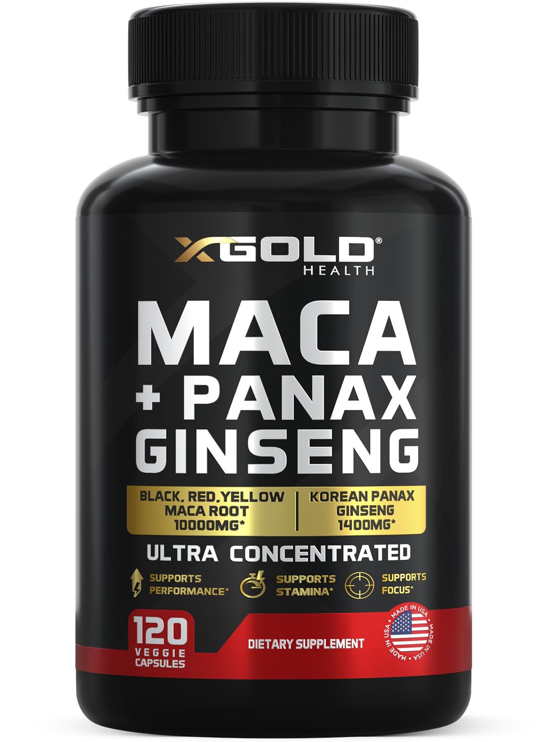 X Gold Health frente del empaque mostrando cápsulas concentradas y confianza