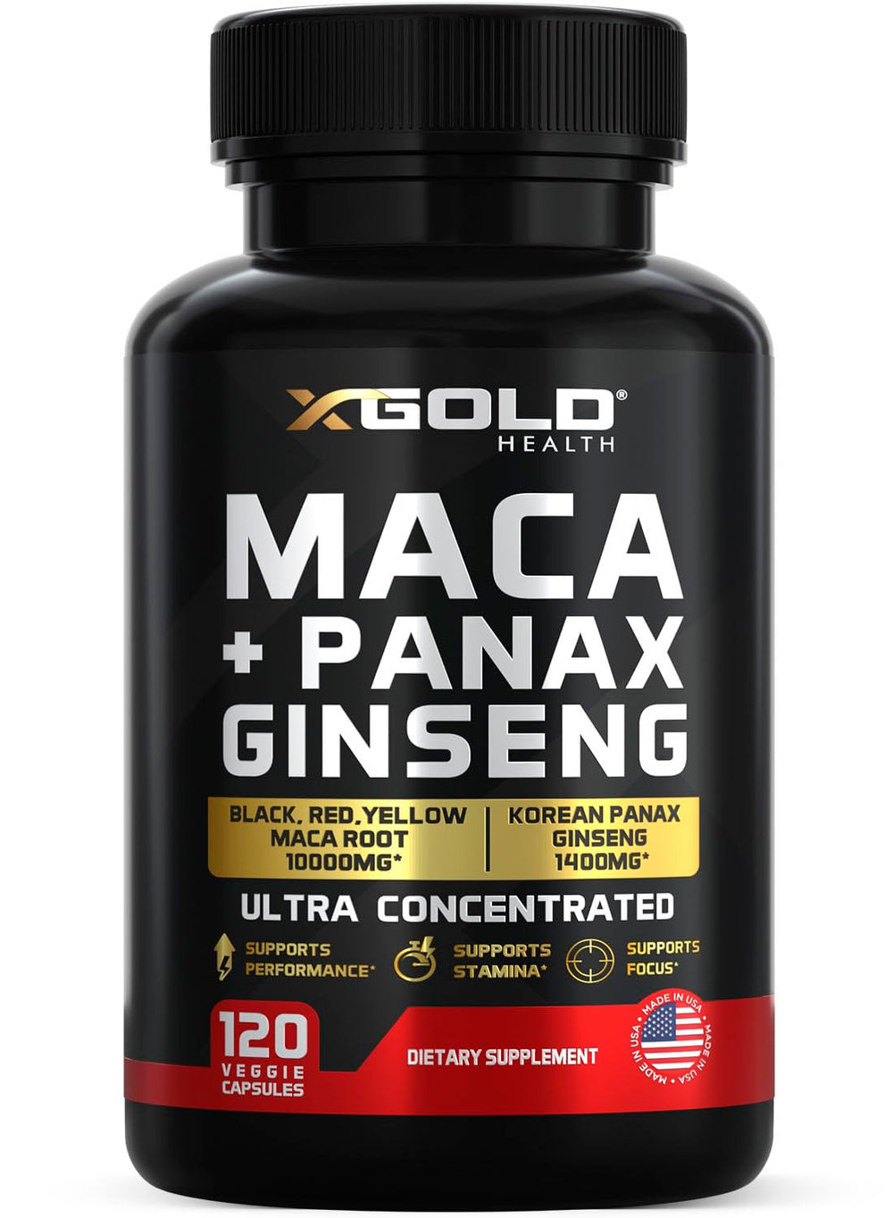 X Gold Health frente del empaque mostrando cápsulas concentradas y confianza