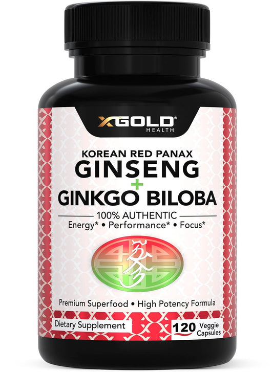 X Gold Health botella frontal mostrando etiqueta y beneficio de energía