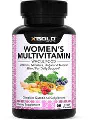 X Gold Health envase frontal mostrando 90 cápsulas y beneficios